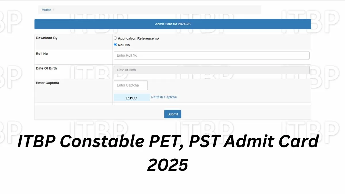 ITBP Constable Admit Card 2025