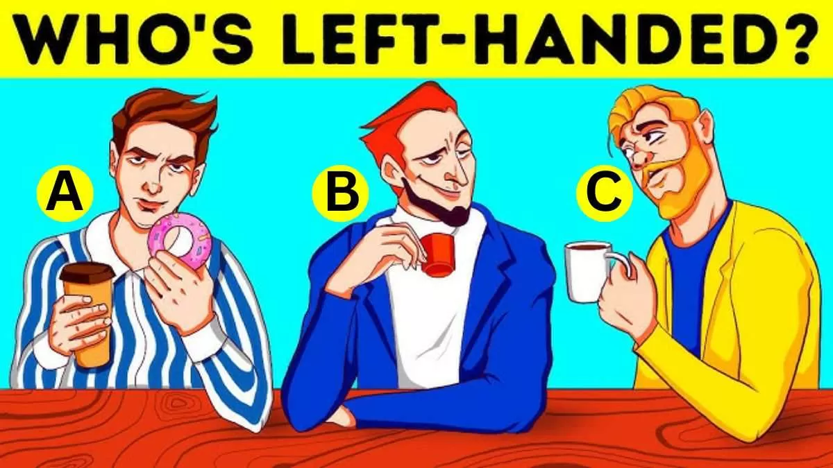 Spot who is left-handed.
