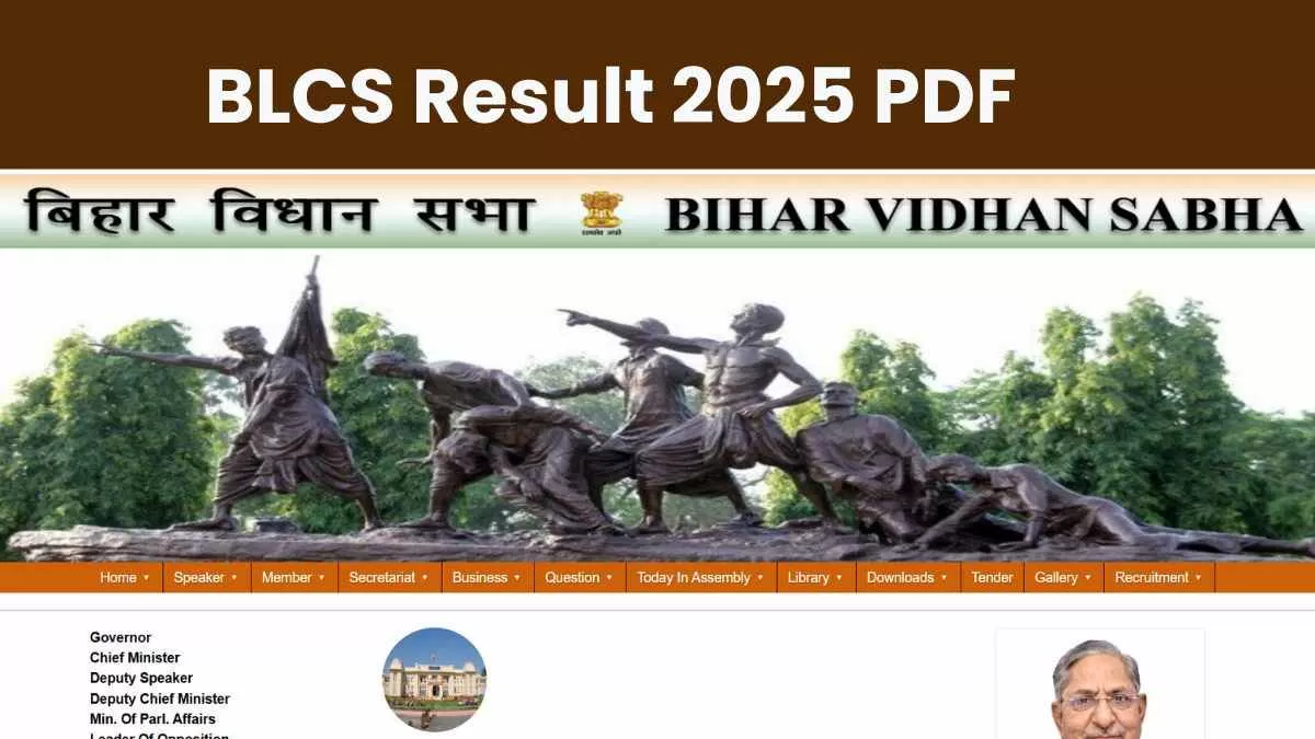 BLCS Result 2025: बिहार विधान परिषद ने स्टेनोग्राफर और डेटा एंट्री के परिणाम जारी, ये रहा लिंक