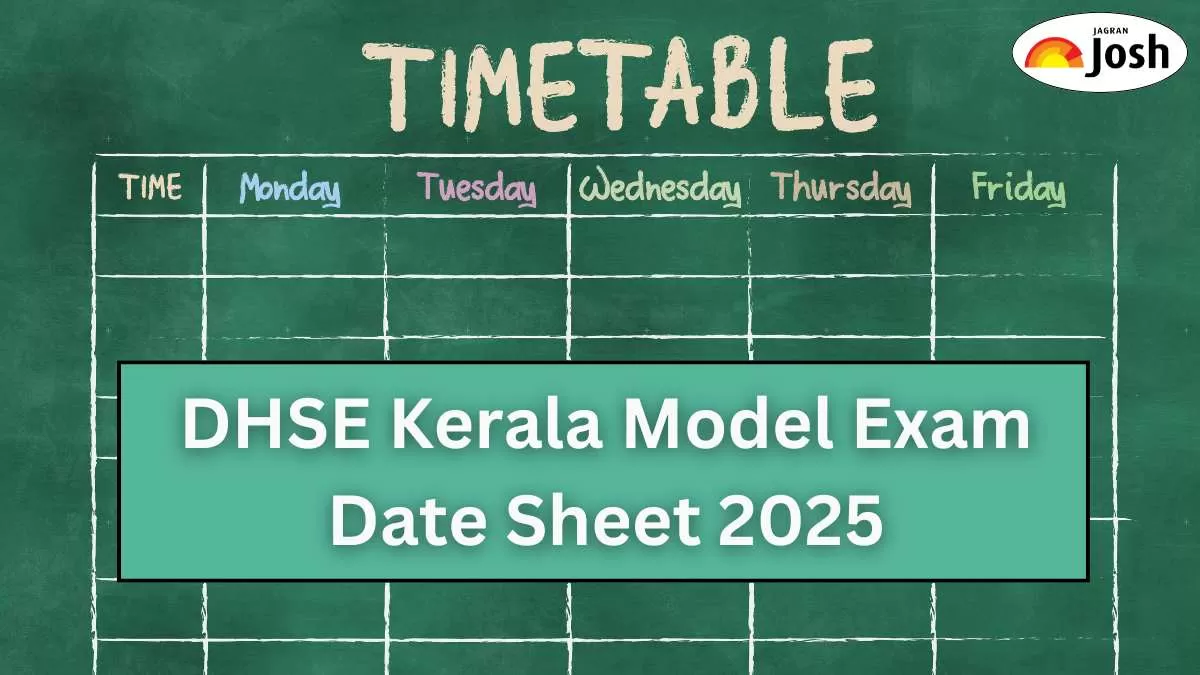 DHSE Kerala Model Exam Date Sheet 2025: Download Plus One, Two Schedule PDF