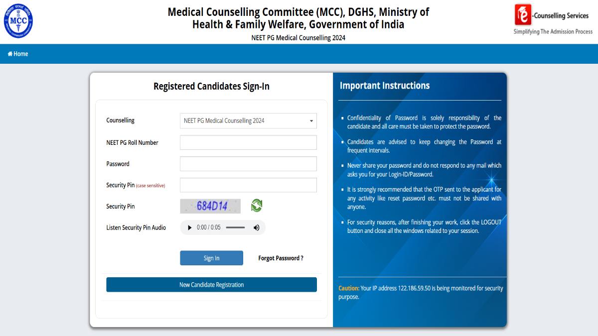 NEET PG Counselling Registration Round 3
