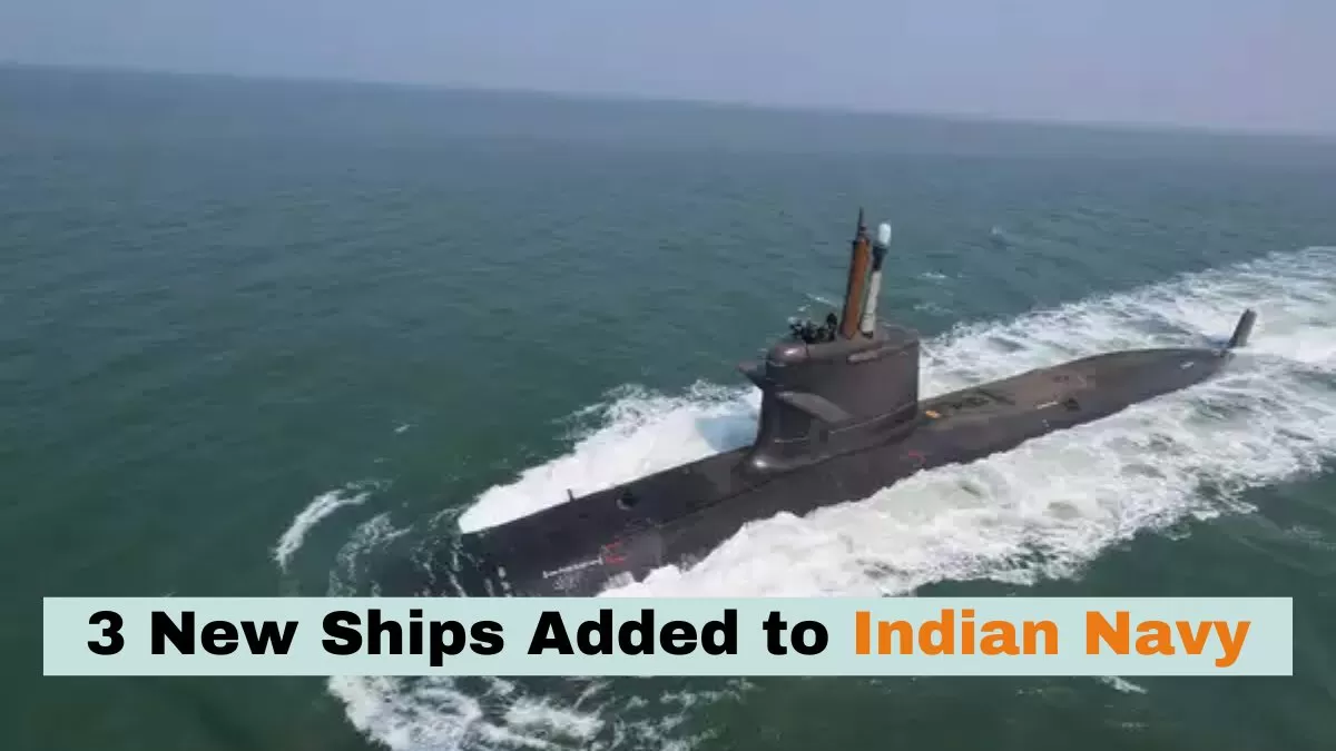 Prime Minister Narendra Modi commissioned three ships—INS Surat, INS Nilgiri, and INS Vaghsheer.