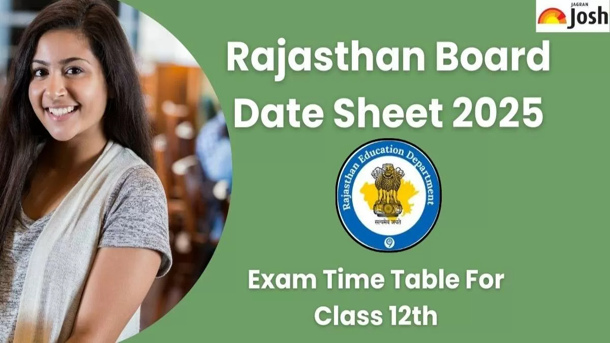 RBSE 12th Date Sheet 2025