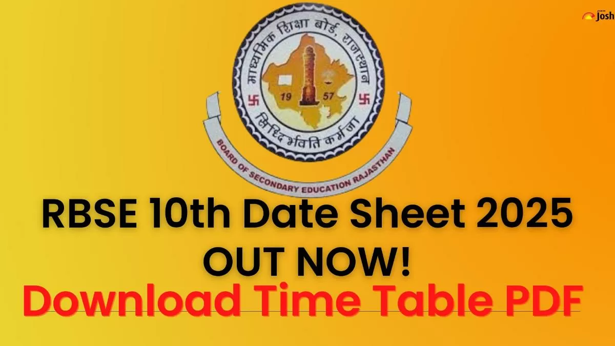RBSE 10th Exam Date 2025: राजस्थान बोर्ड 10वीं टाइम टेबल, डेट शीट पीडीएफ डाउनलोड करें