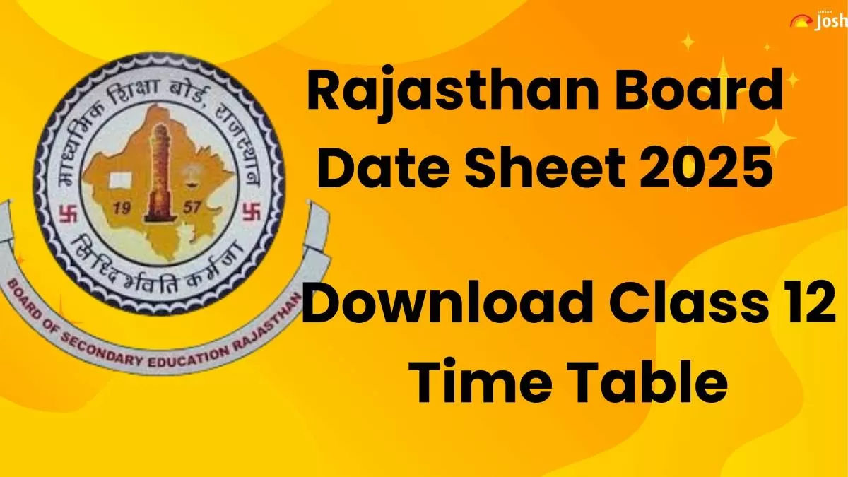 RBSE 12th Time Table 2025 Out Now.