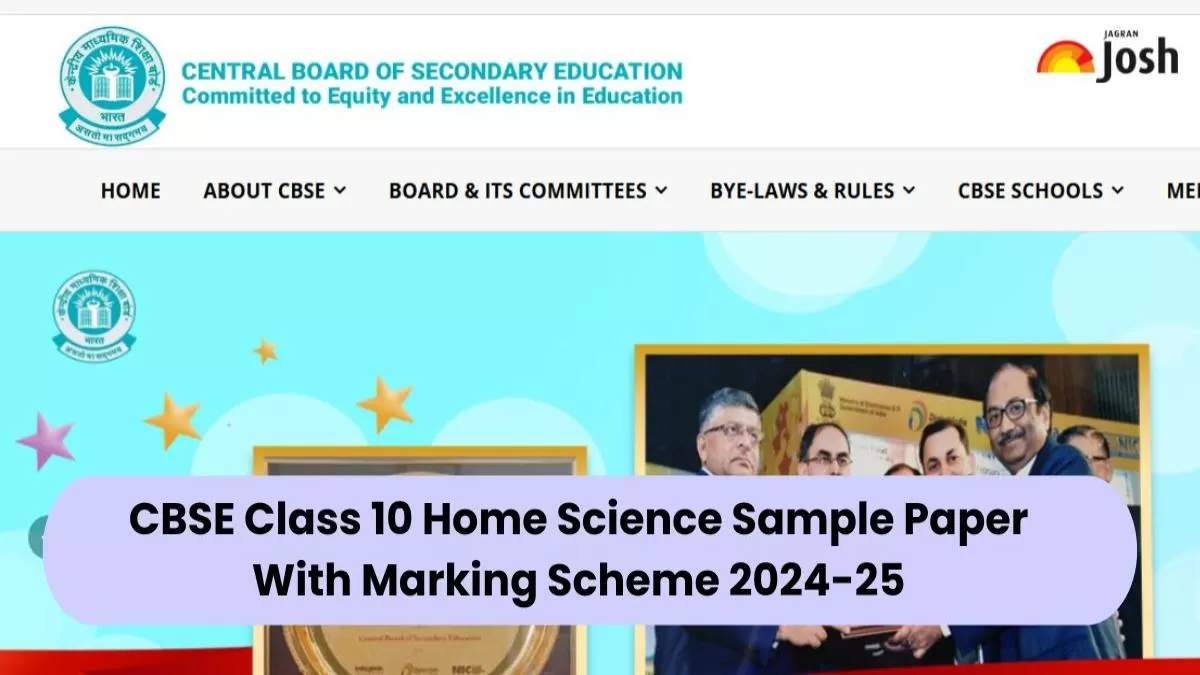 CBSE Class 10 Home Science Sample Paper 2024-25