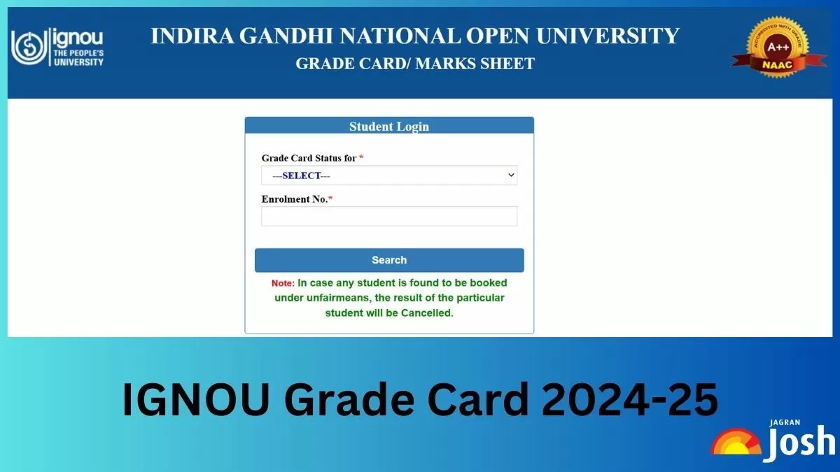 Get the direct link to download IGNOU Grade Card here.