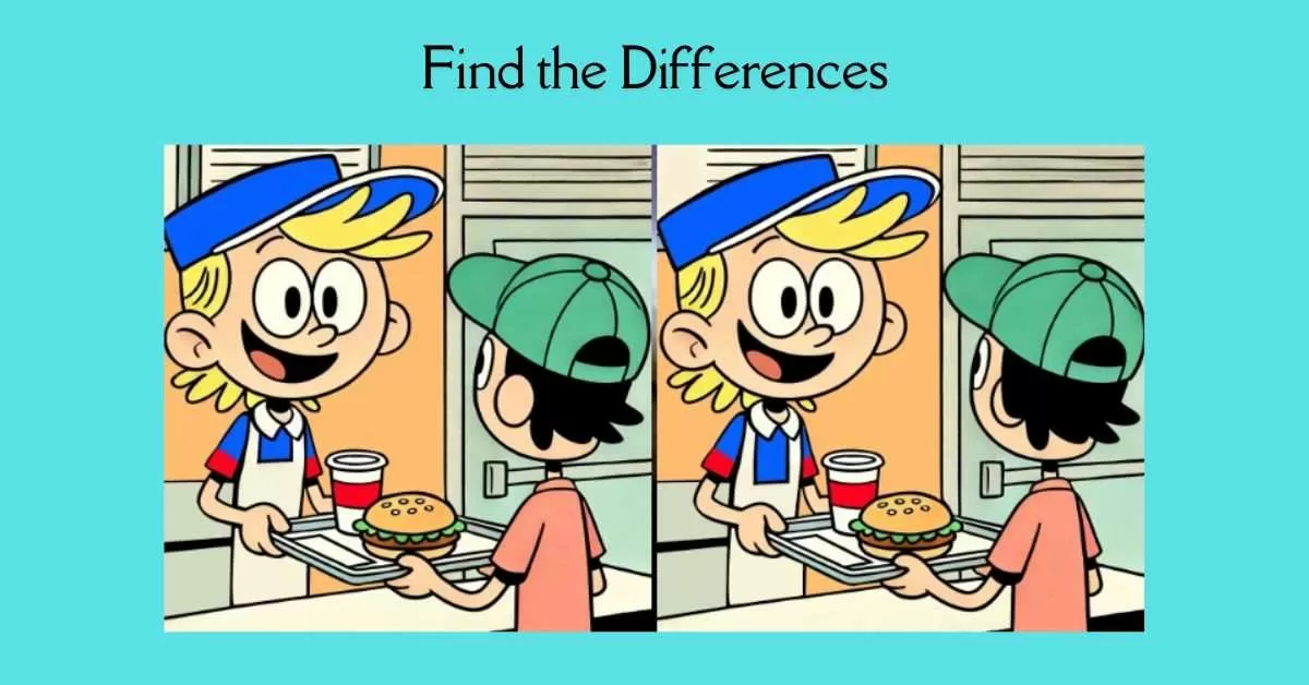 Spot the 3 Differences in Guy Serving Food to Customer