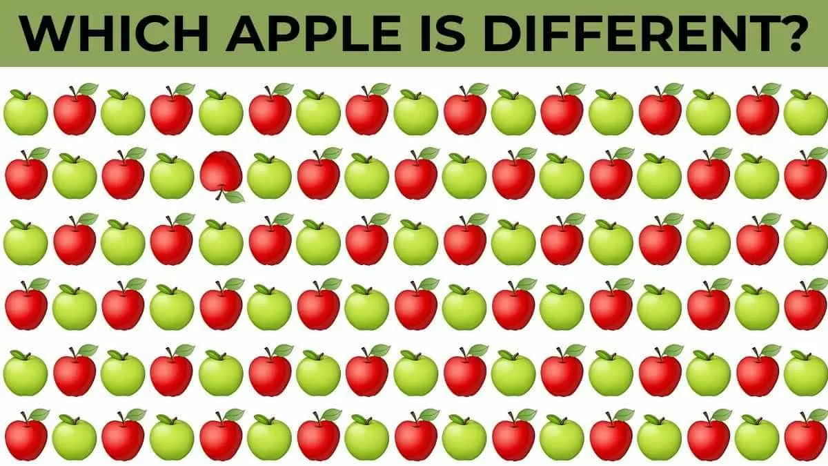 Find the different apple