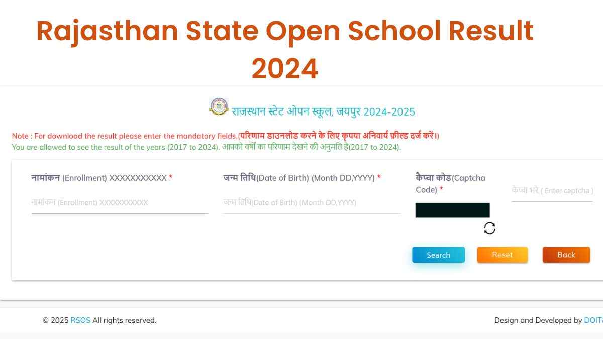 Rajasthan Open School 10th, 12th Supplementary result 2024 OUT: राजस्थान ओपन स्कूल के अक्टूबर और नवम्बर की पूरक परीक्षा के परिणाम जारी,  rsosadmission.rajasthan.gov.in से करें Download