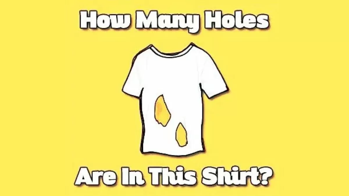 Spot The Number of Holes In This T-Shirt.