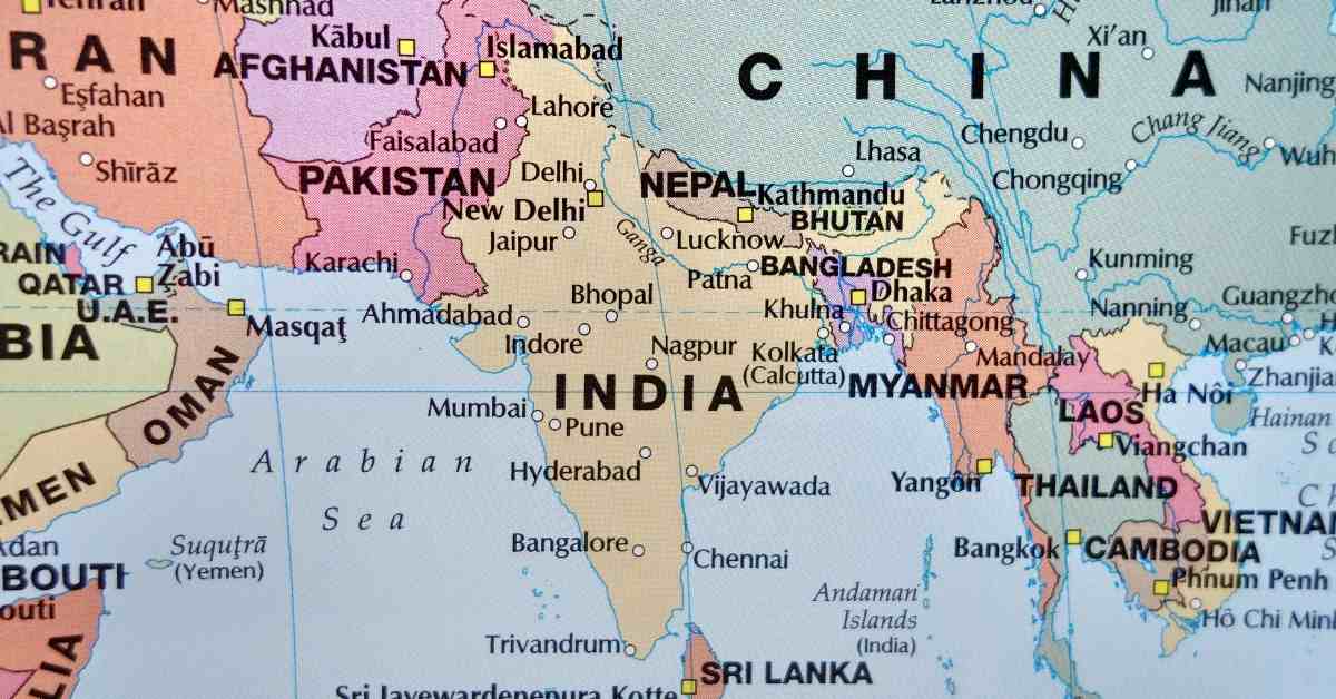 Country Borders India Country Borders India