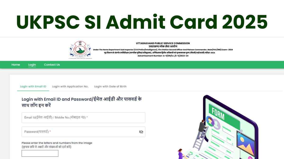 UKPSC SI Admit Card 2025: यूके एसआई परीक्षा के एडमिट कार्ड psc.uk.gov.in पर जारी, यहाँ से करें डाउनलोड  