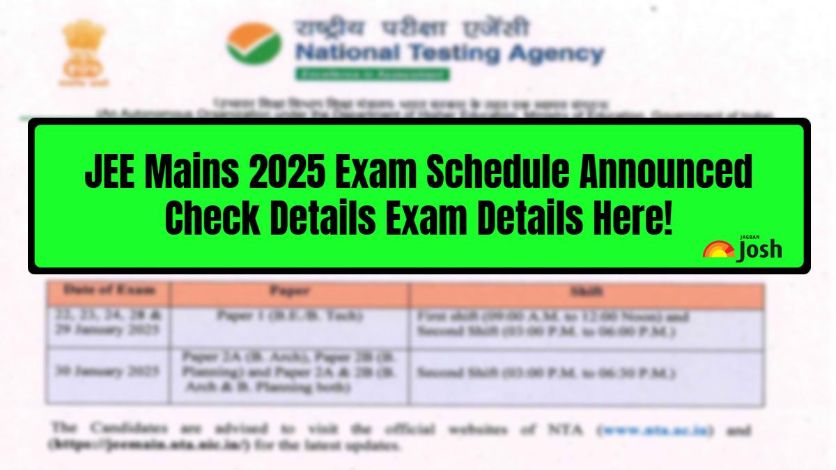 NTA JEE Main 2025 January Session Exam Date Announced at jeemain.nta