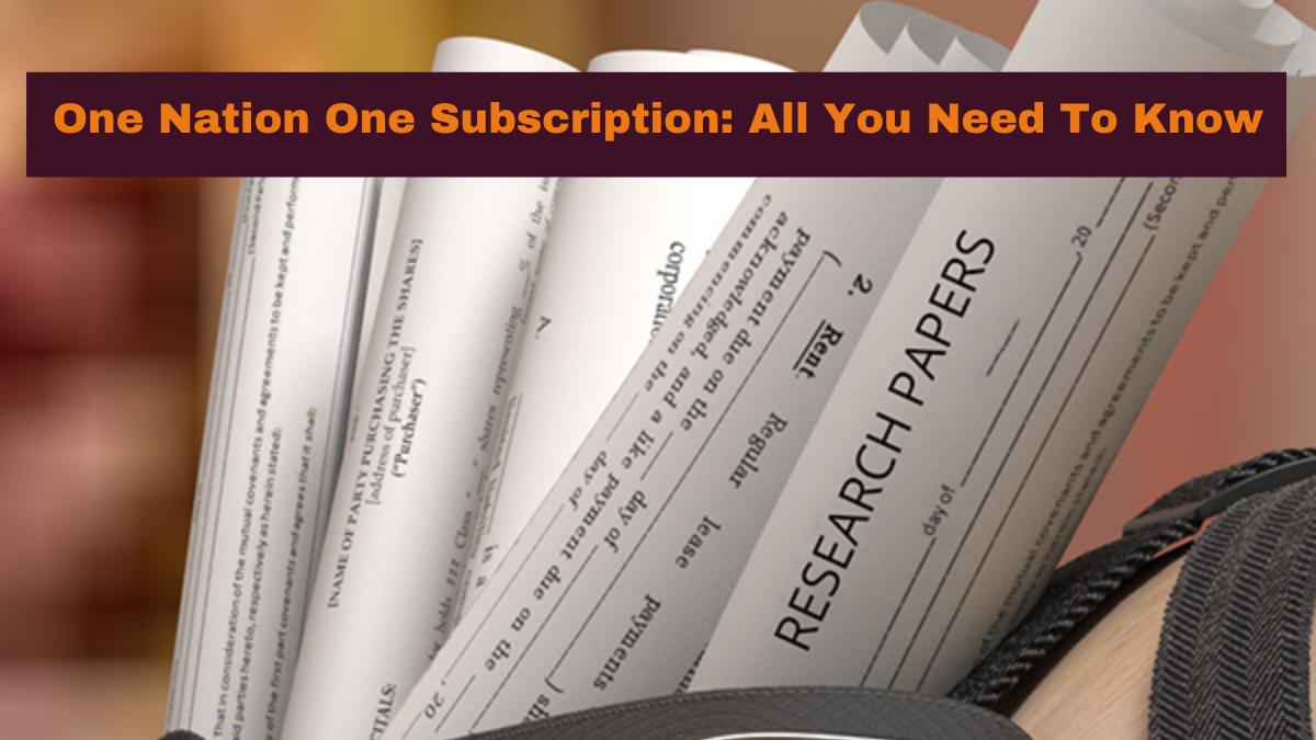 As a new Central Sector Scheme, One Nation One Subscription has been allotted around Rs 6,000 crore.