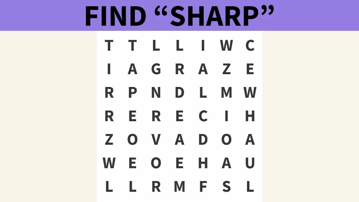 Find "SHARP" in 5 seconds