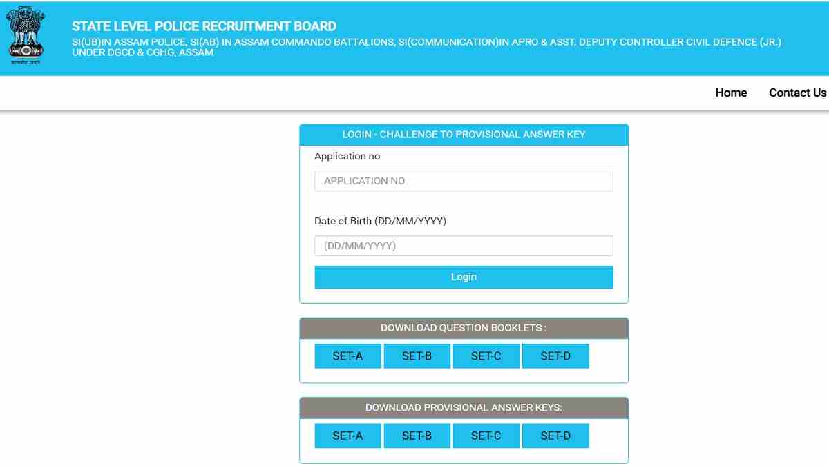 Assam Police SI Answer Key 2025 released at slprbassam.in, Check steps to download direct link here