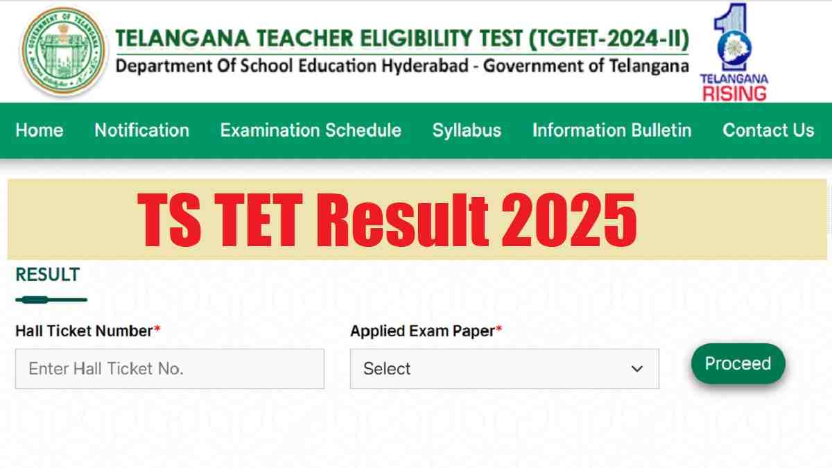 TS TET Result 2025 Date Announced Check Results Soon at tgtet2024