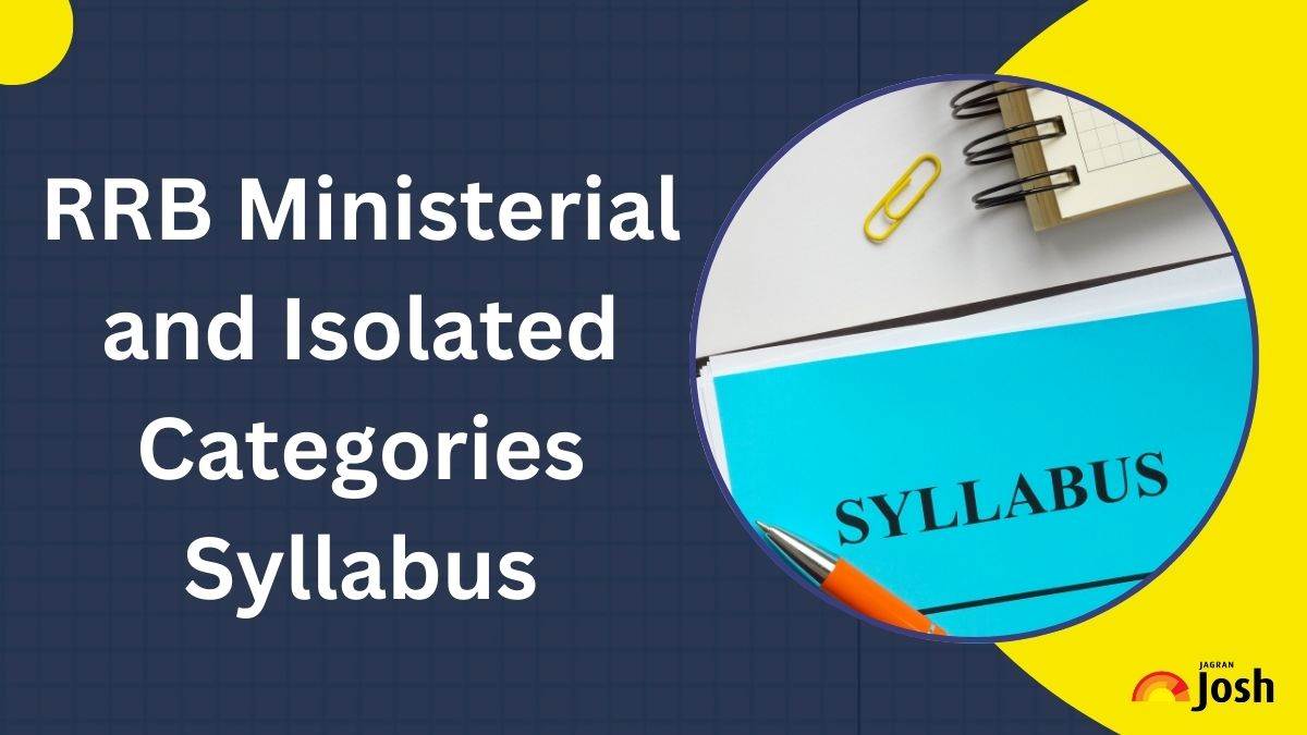 RRB Ministerial and Isolated Categories Syllabus 2025 Check Exam Pattern and Important Topics