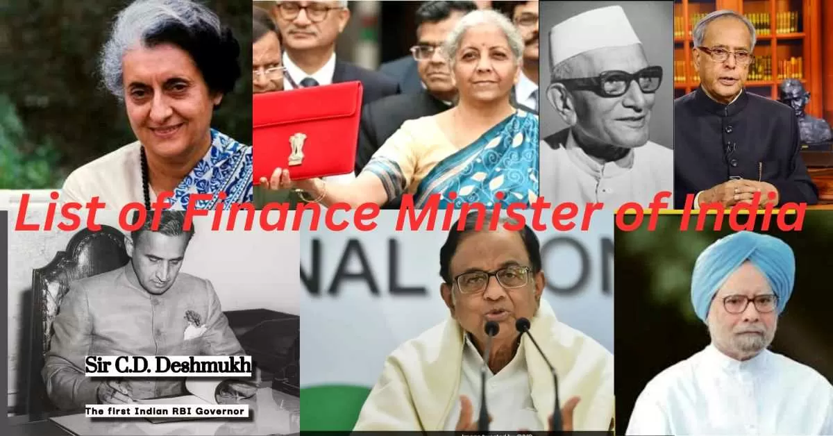 List of Finance Ministers Till 2025