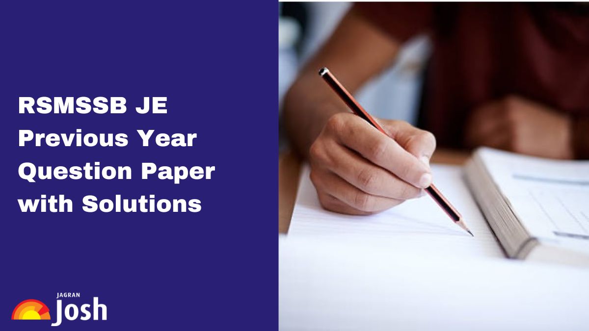 RSMSSB JE Previous Year Question Paper: Download PDF for Rajasthan Junior Engineer Post