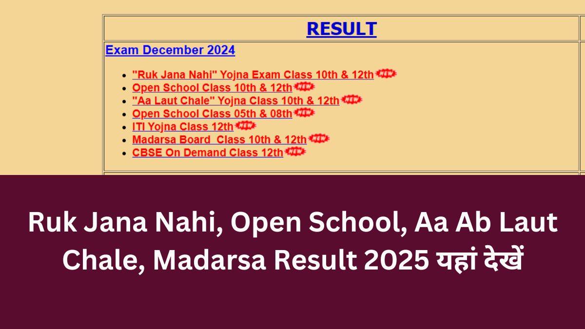 Ruk Jana Nahi Result 2025 OUT: एमपी बोर्ड रूक जाना नहीं कक्षा 10वीं, 12वीं का रिजल्ट घोषित, ये रहा Direct Link