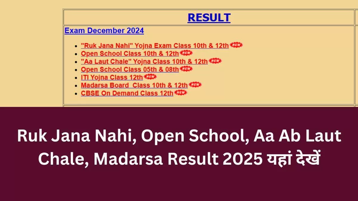 MP Ruk Jana Nahi Result 2025 OUT