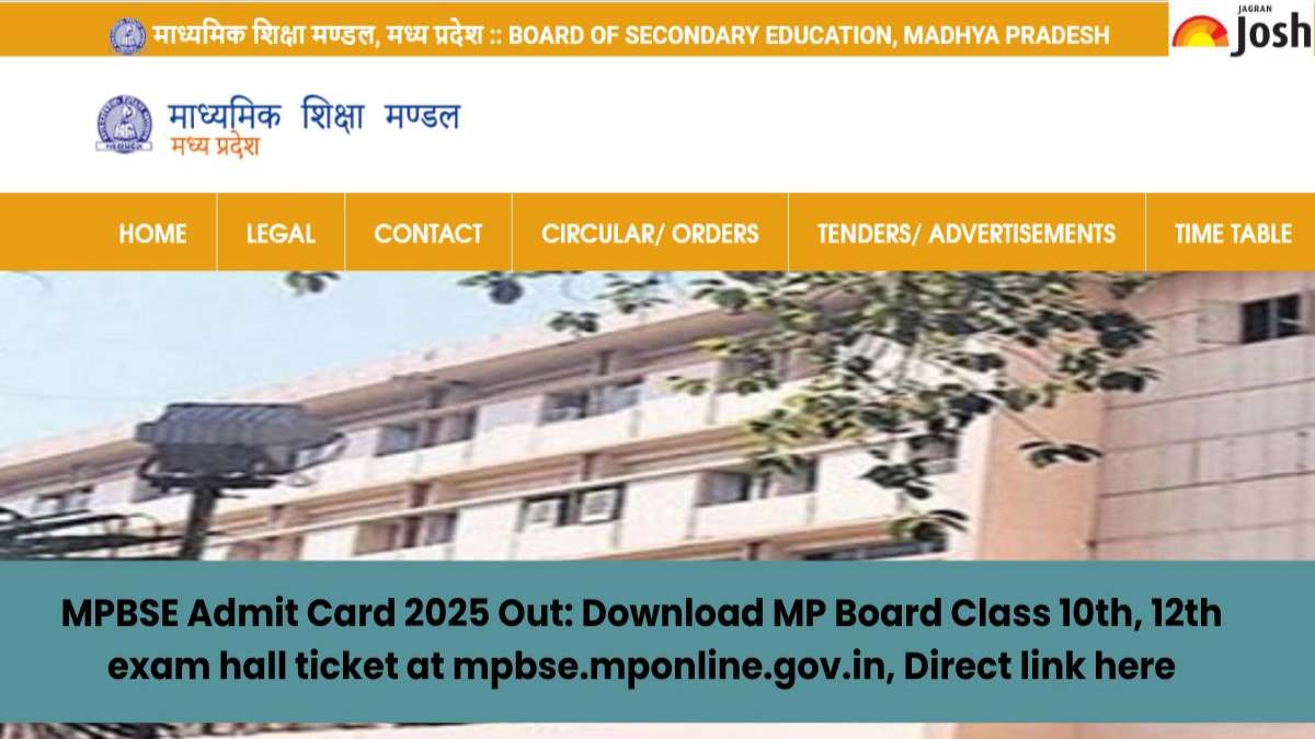 MP Board Admit Card 2025 Download Class 12, 10 Call Letter at mpbse