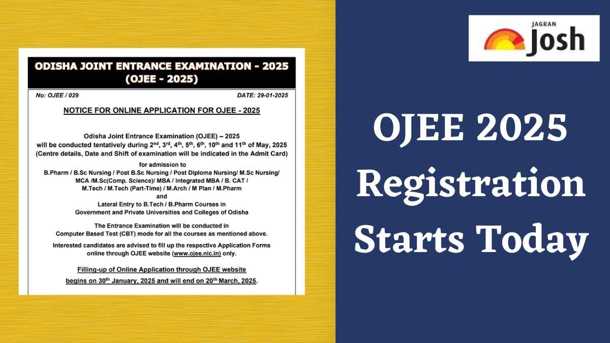 OJEE 2025 Registration Opens Today! Apply by March 20, Admit Card & Result Dates to be Announced Soon