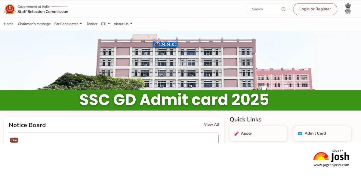 [लिंक एक्टिव] SSC GD Admit Card 2025: ssc.gov.in पर से डाउनलोड करें एसएससी जीडी कांस्टेबल एडमिट कार्ड, ये रहा Direct Link  