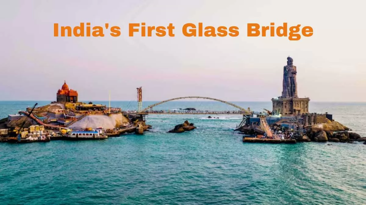 The bridge connects the Vivekananda Rock Memorial with the Thiruvalluvar statue.