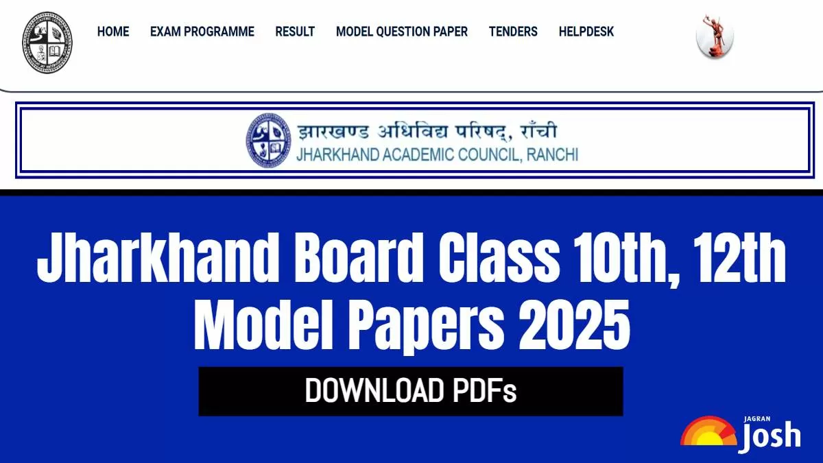 Jharkhand Board Class 10th, 12th Model Papers 2025: Download Subject Wise Model Papers PDF Here