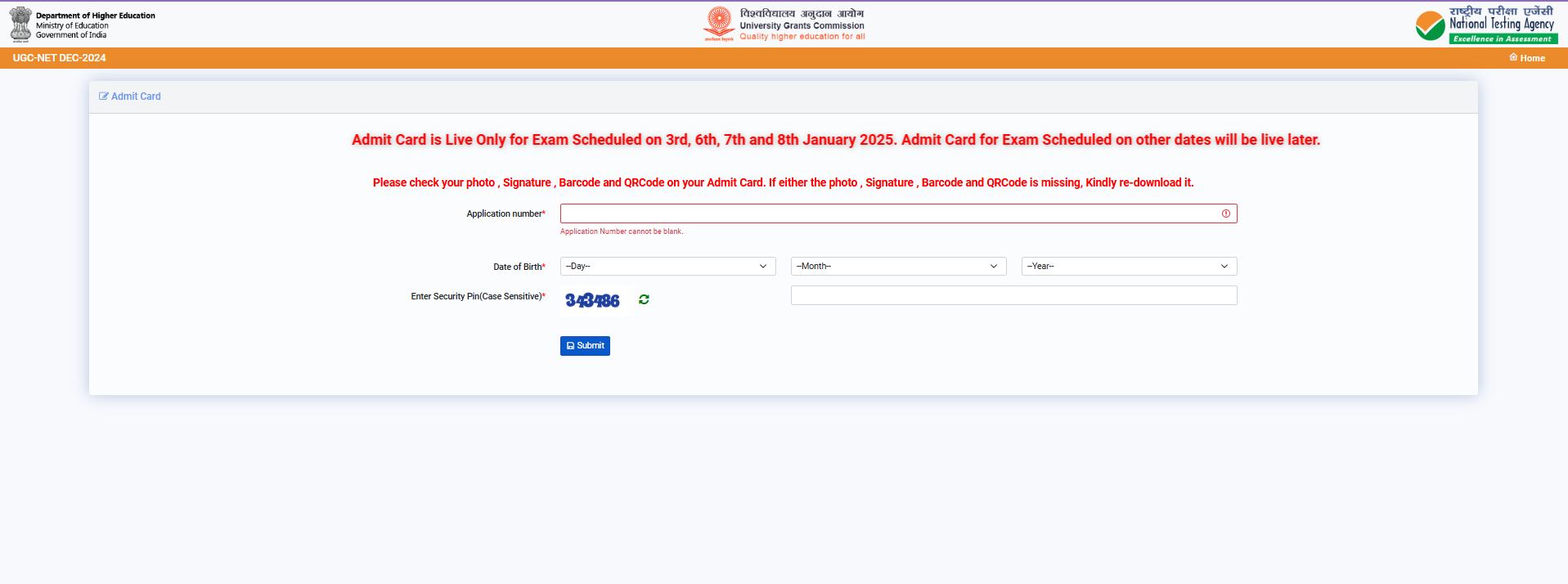 ugcnet.nta.nic.in Admit Card 2024-25 OUT: 6, 7 और 8 जनवरी के लिए यूजीसी नेट परीक्षा हॉल टिकट जारी, ये रहा Direct Link
