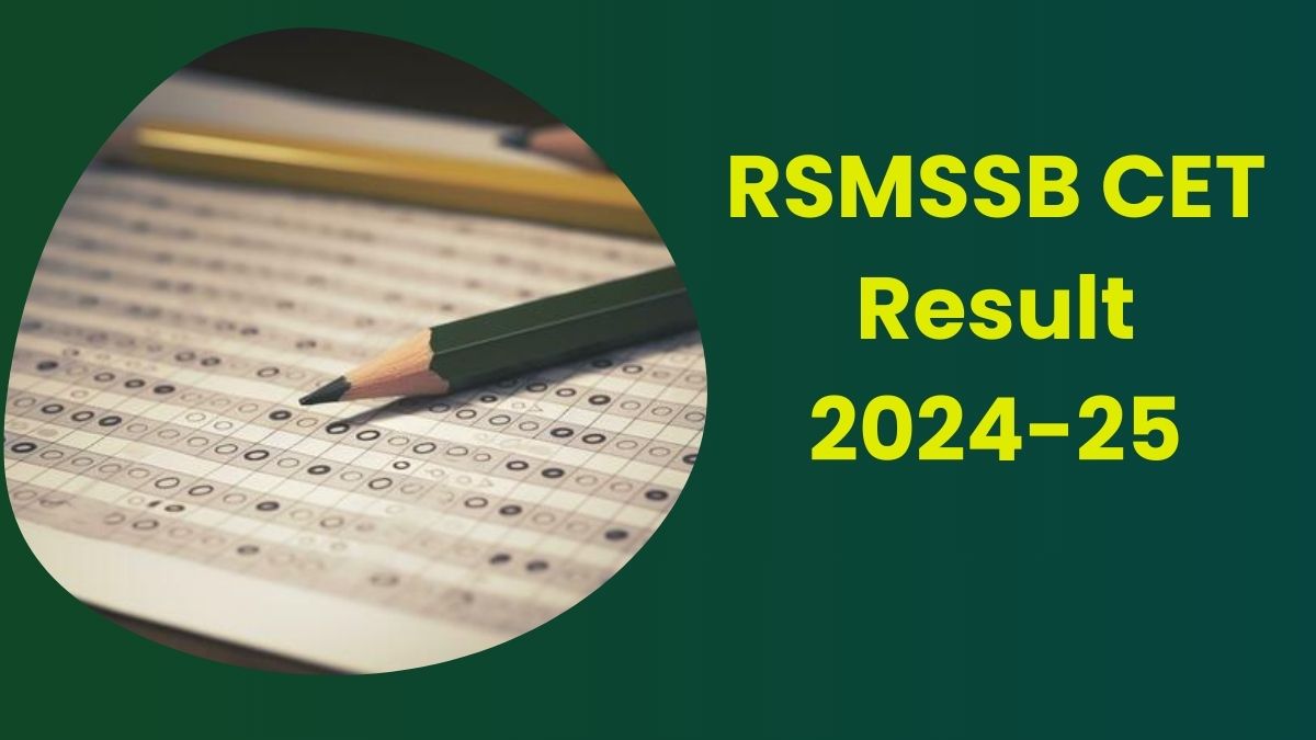 Rajasthan CET Result 2024 Live: जारी होने वाला है आरएसएमएसएसबी सीईटी का रिजल्ट, इस लिंक से करें चेक 