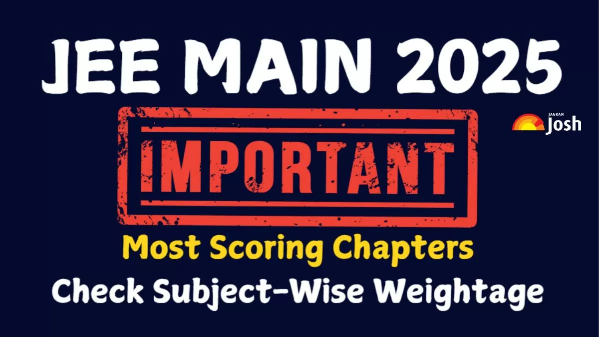 Get here JEE Main exam high scoring chapters and topics