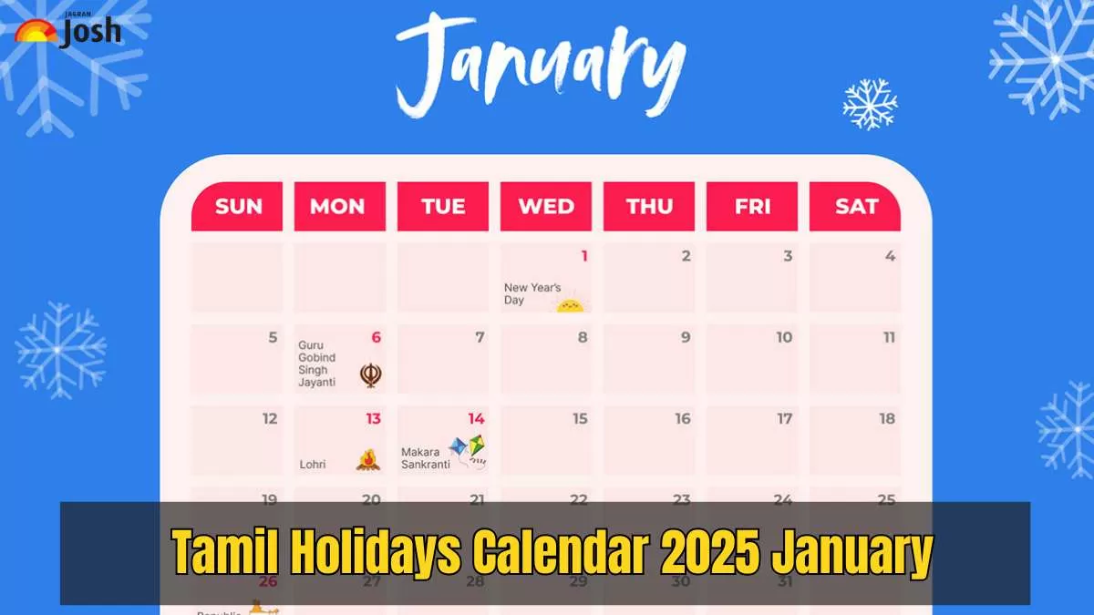 Tamil Holidays Calendar 2025 January List of Festivals, Auspicious