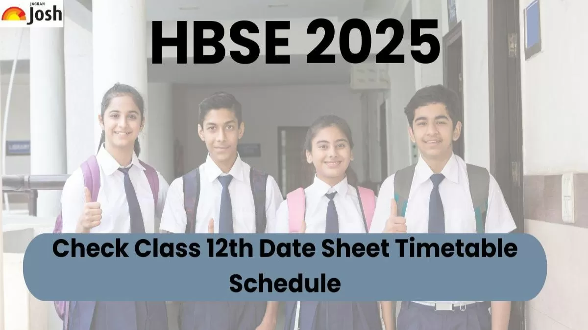 HBSE 12th Date Sheet 2025 Download Haryana Board Class 12 Time Table