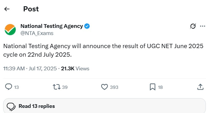 ugc net result to be out on 22 July, check notice