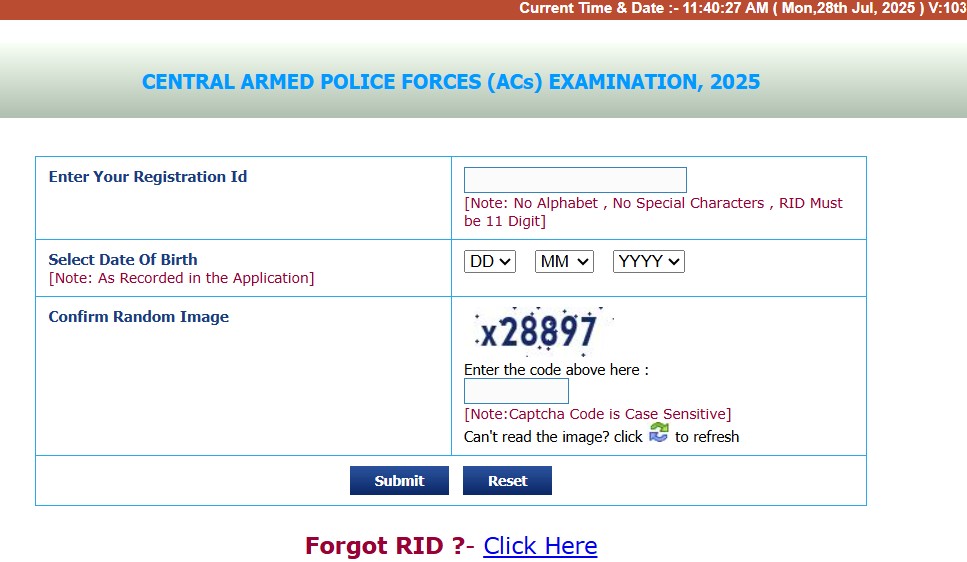 download upsc capf admit card 2025 here