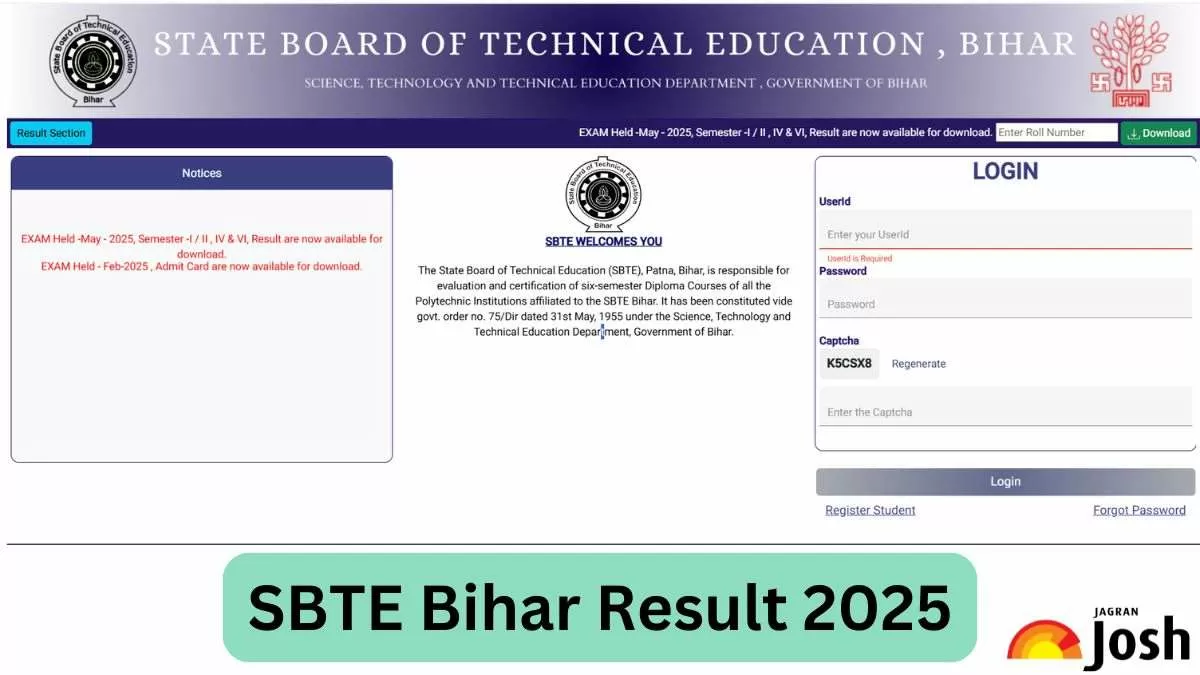 Check out the direct link to download SBTE Semester Result 2025 PDF here.