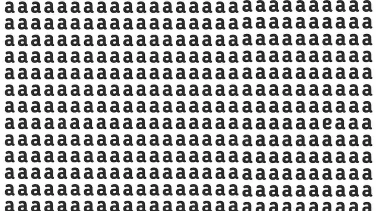Find the letter e