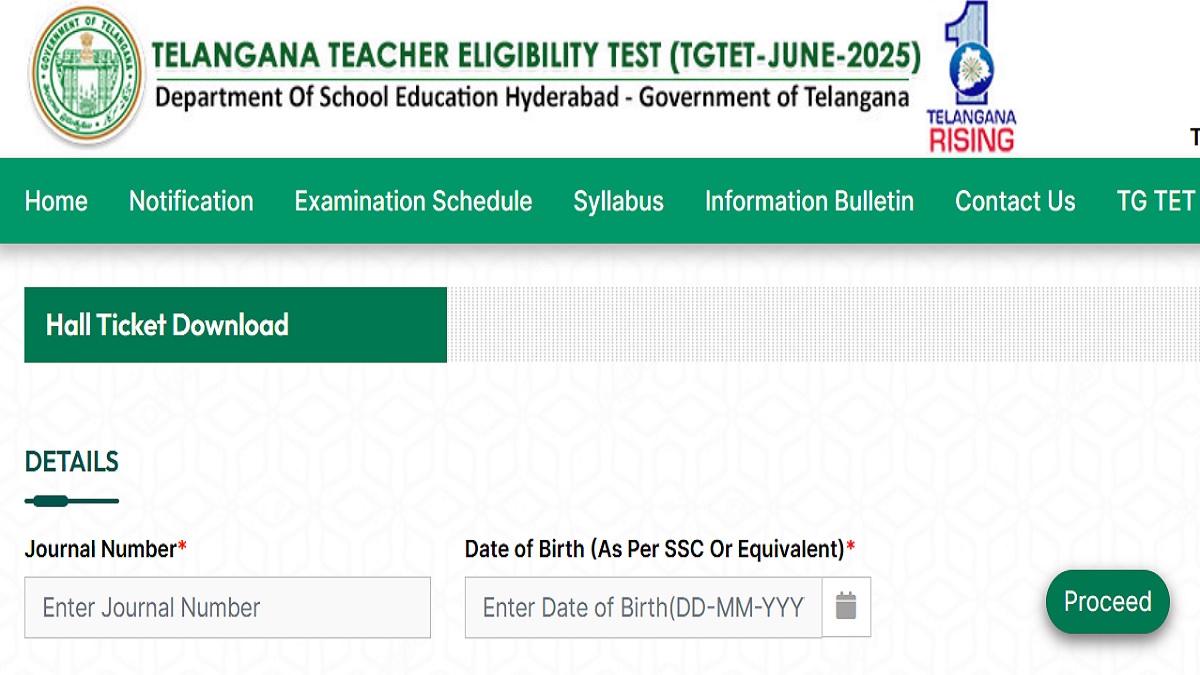 Check steps to download TS TET Hall Ticket 2025