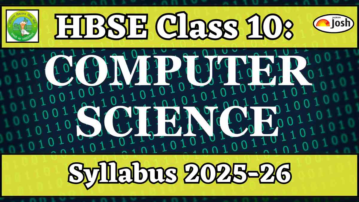 Haryana Board HBSE Class 10th Computer Science Syllabus 2025-2026, Download PDFs Here