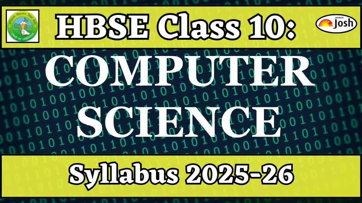 Haryana Board HBSE Class 10th Computer Science Syllabus 2025-2026, Download PDFs Here