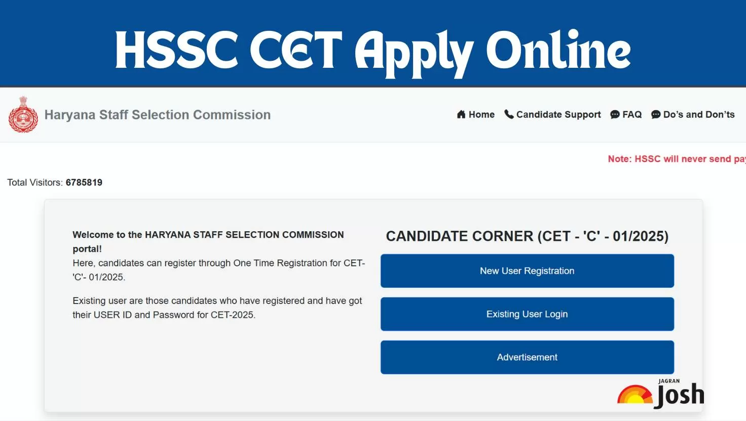 Last Date Today for HSSC CET 2025