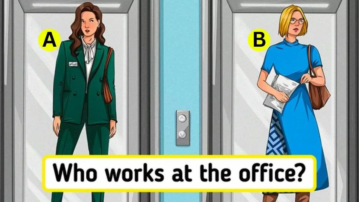 Which of these women has come to work? 