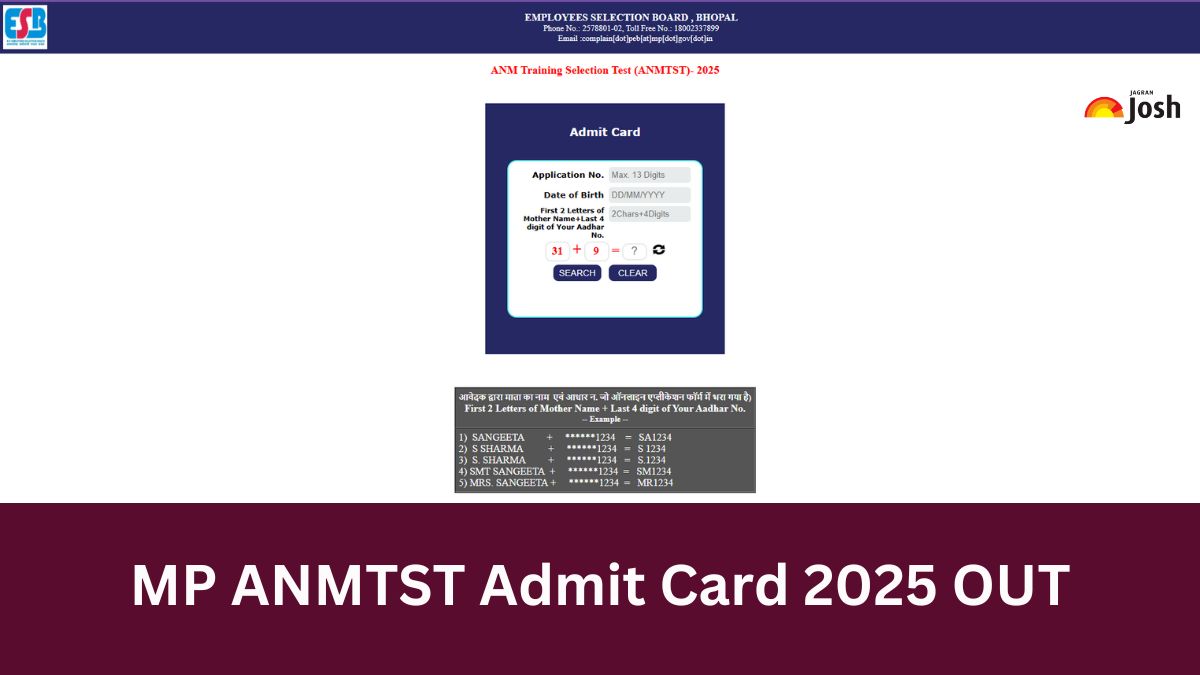 MP ANMTST Admit Card 2025 OUT: एमपी एएनएम एडमिट कार्ड esb.mp.gov.in पर जारी, ये रहा Direct Link