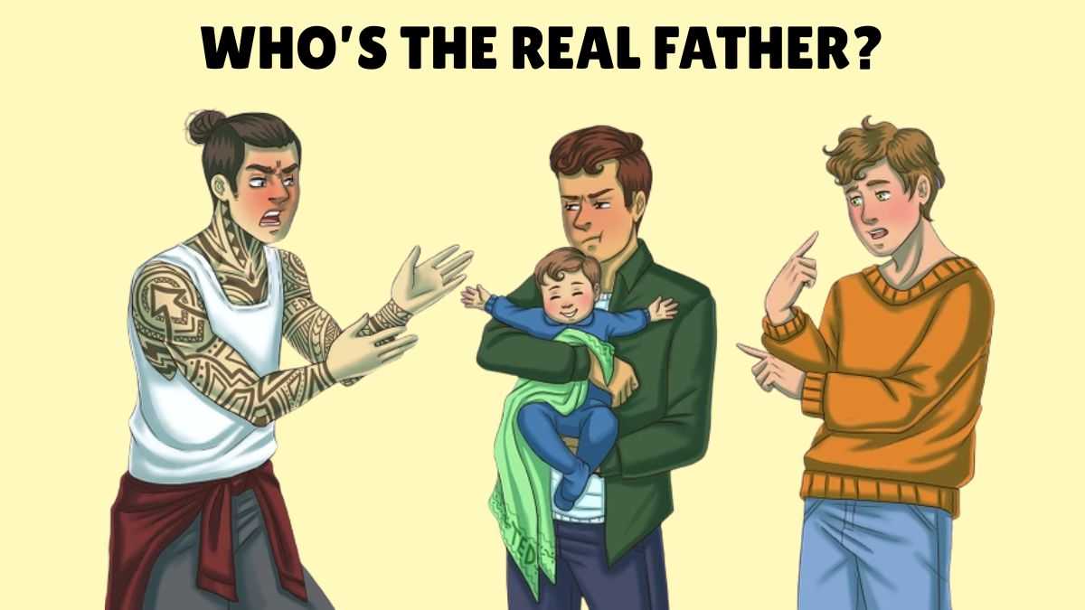 Puzzle IQ Test: Only the most observant can find the baby’s real father in 5 seconds!