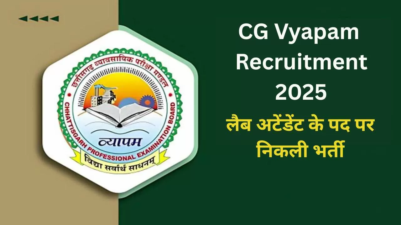 CG Vyapam Recruitment 2025