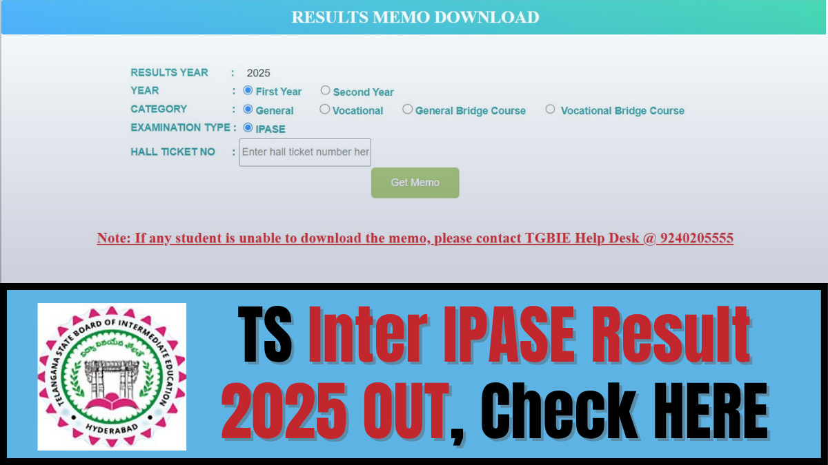 Check how to download TS Inter IPASE Result 2025 here.
